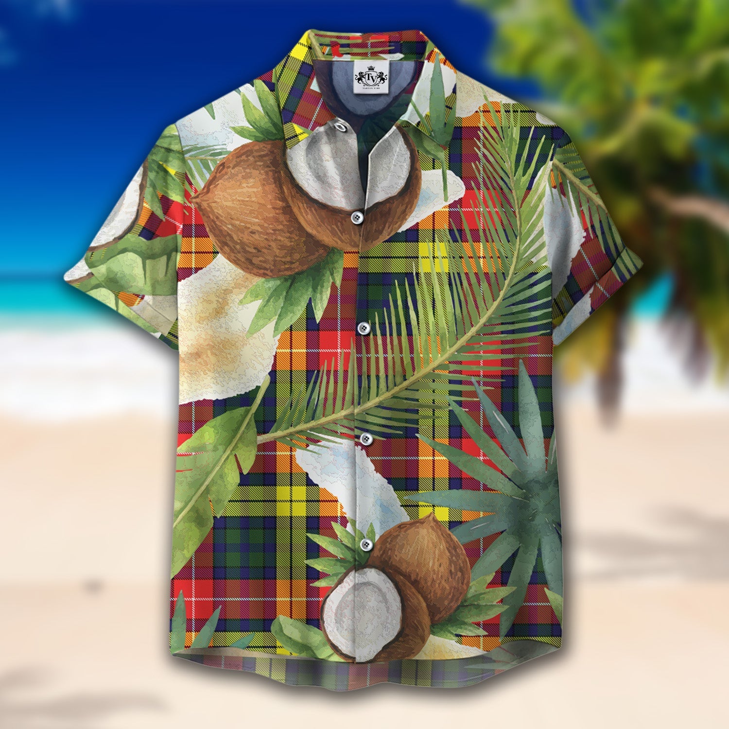 Scottish Tartan Dewar Clan Hawaiian Shirt Hibiscus - Tropical Garden Style