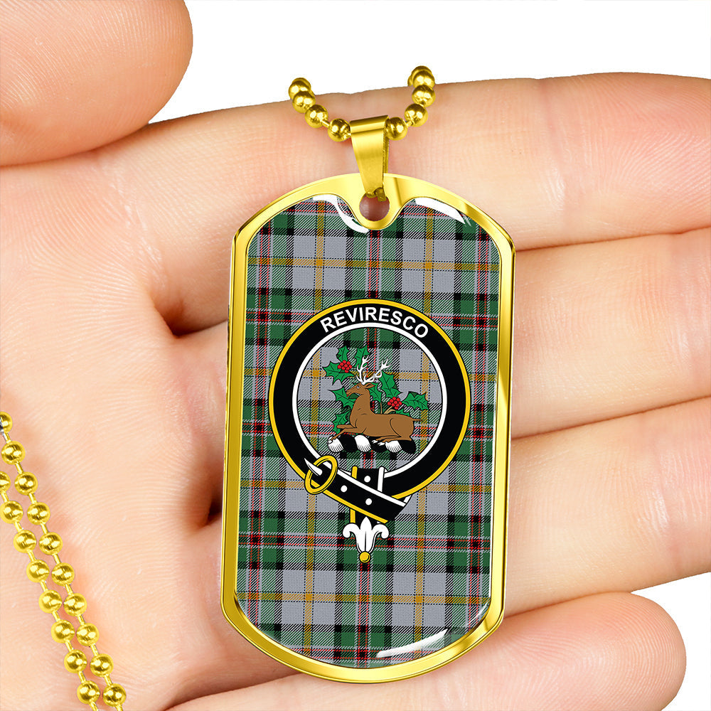 Dinwoodie Modern Clan Badge Classic Tartan Dog Tag Necklace