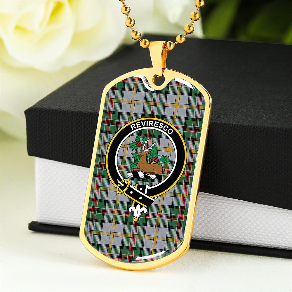Dinwoodie Modern Clan Badge Classic Tartan Dog Tag Necklace
