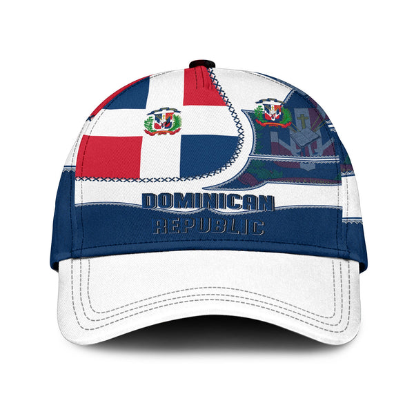 Dominican Republic Classic Cap Flag & Coat Of Arms Leather Style