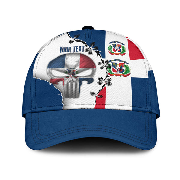 Dominican Republic Classic Cap Flag & Coat Of Arms Skull Style