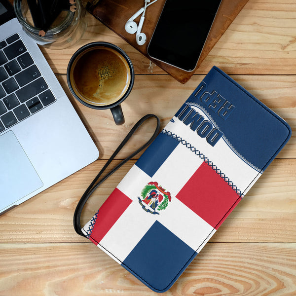 Dominican Republic Clutch Purse Flag & Coat Of Arms Leather Style