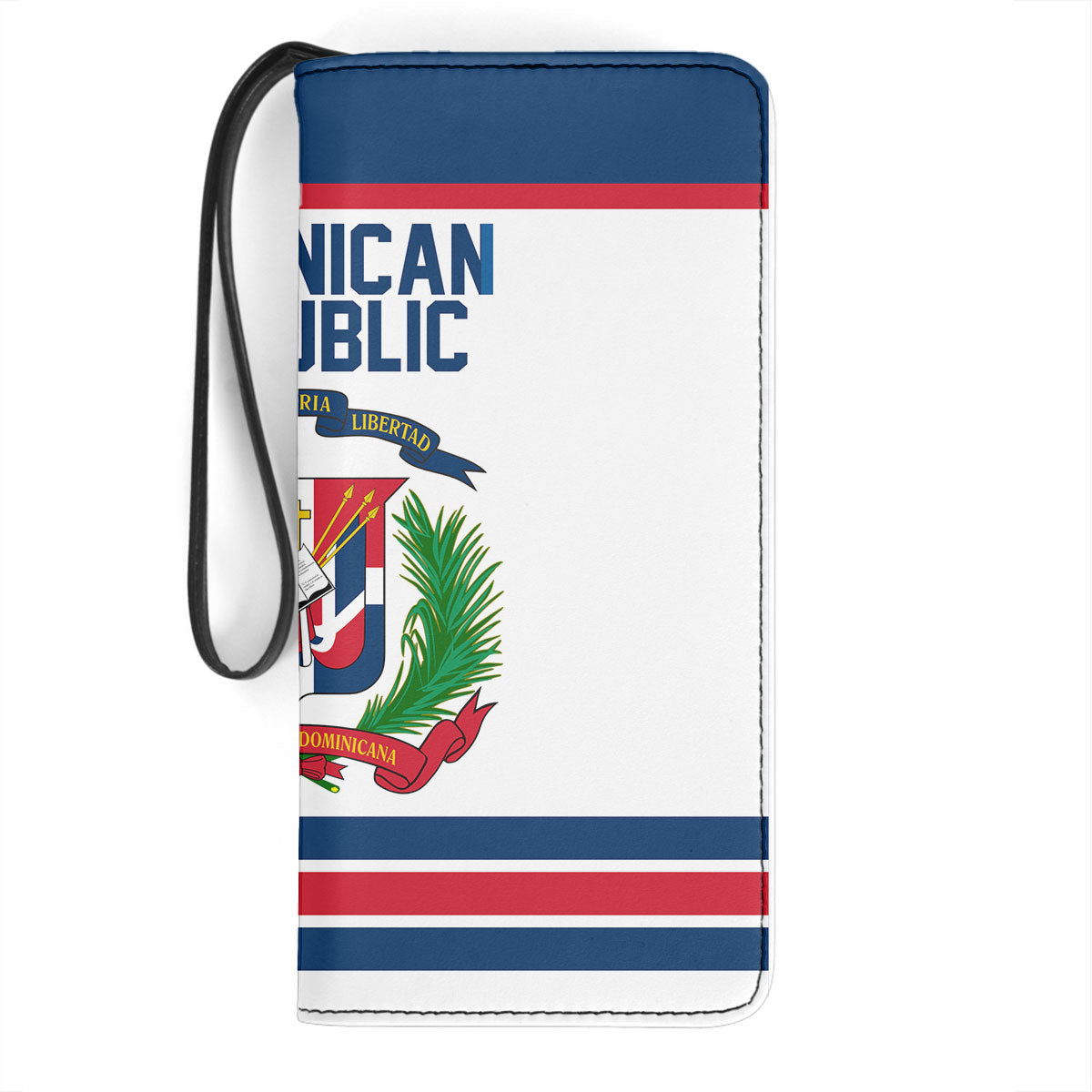 Dominican Republic Clutch Purse Flag & Coat Of Arms Hockey Style