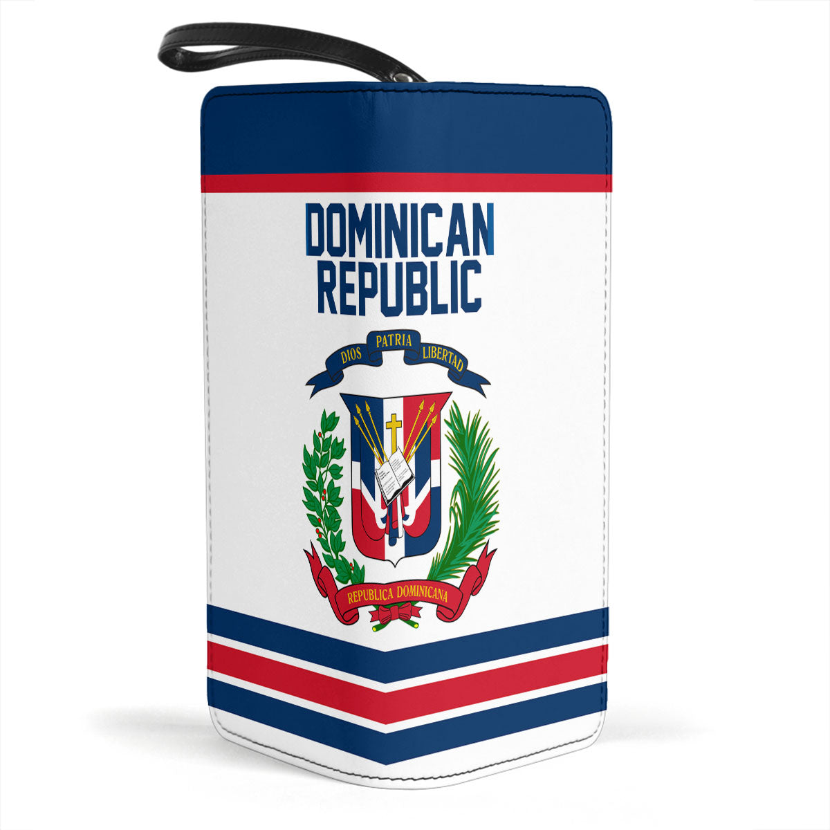 Dominican Republic Clutch Purse Flag & Coat Of Arms Hockey Style