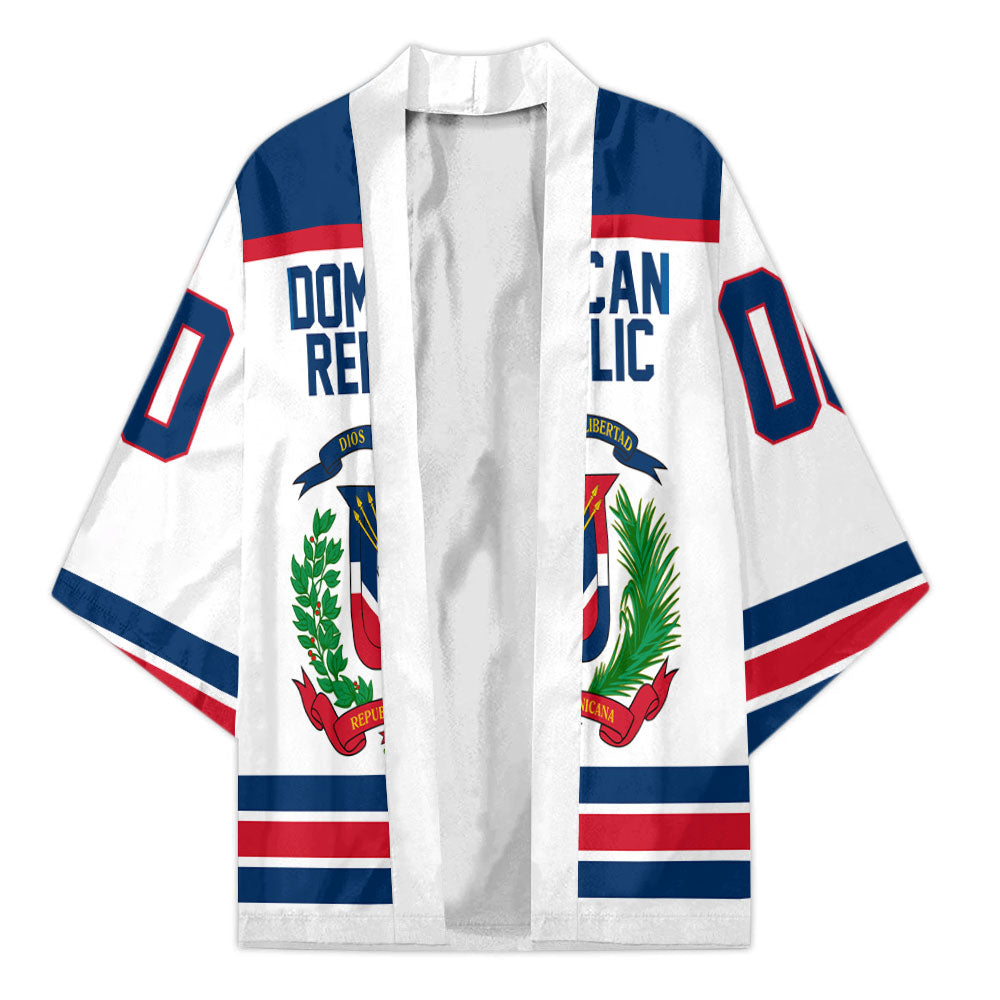 Dominican Republic Kimono Flag & Coat Of Arms Hockey Style