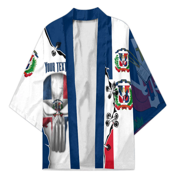 Dominican Republic Kimono Flag & Coat Of Arms Skull Style