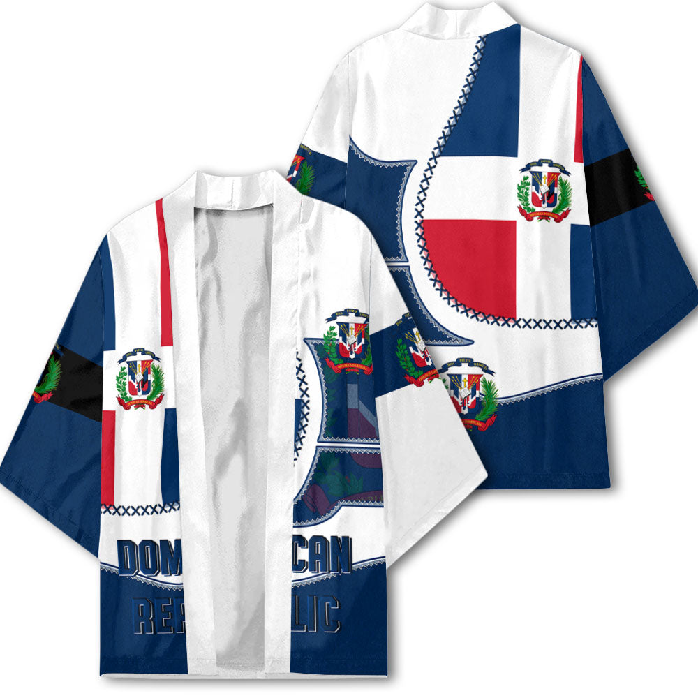 Dominican Republic Kimono Flag & Coat Of Arms Leather Style