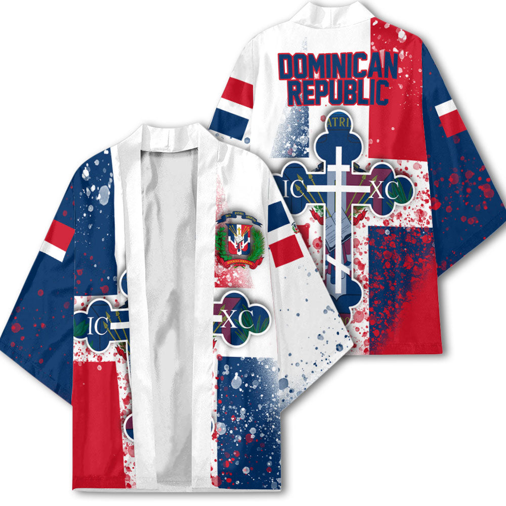 Dominican Republic Kimono Flag & Coat Of Arms Orthodox Style