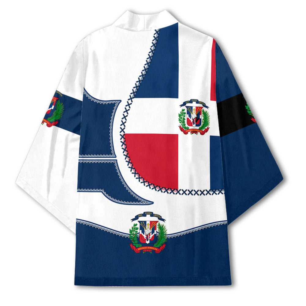 Dominican Republic Kimono Flag & Coat Of Arms Leather Style