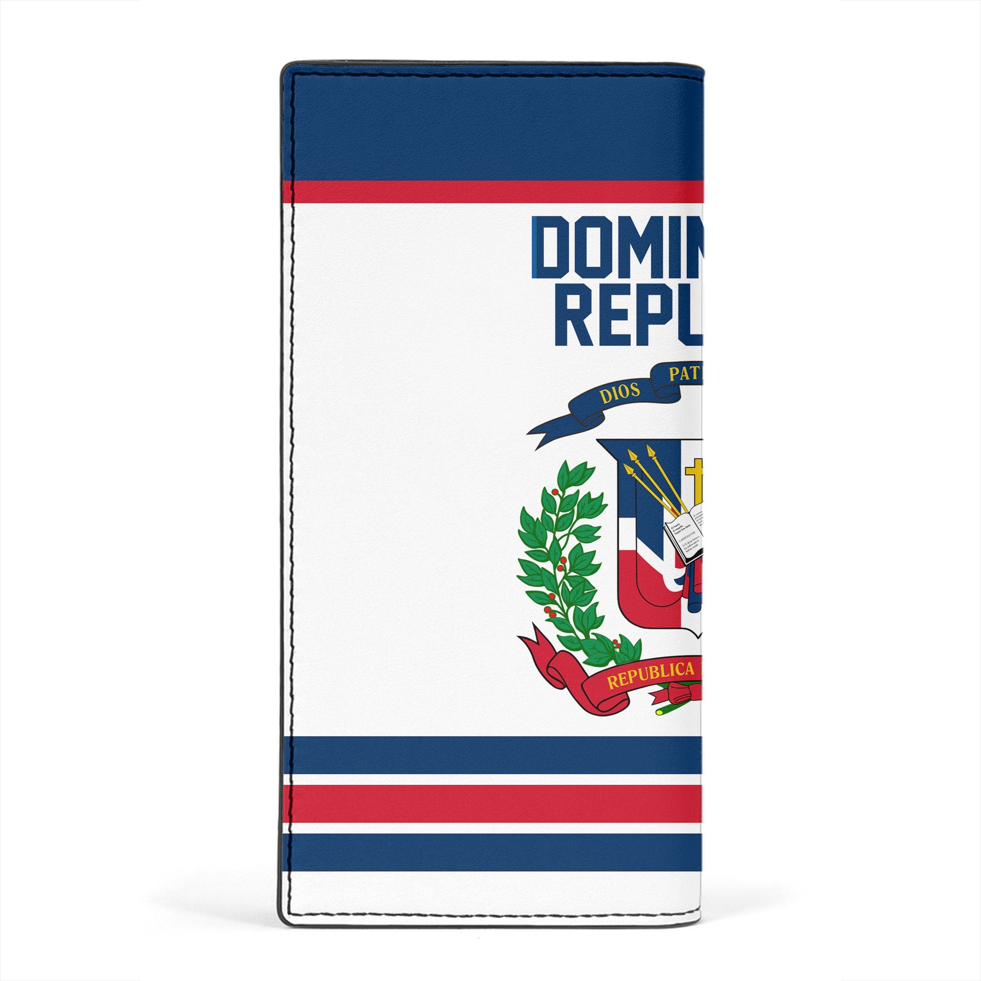 Dominican Republic Leather Wallet Flag & Coat Of Arms Hockey Style