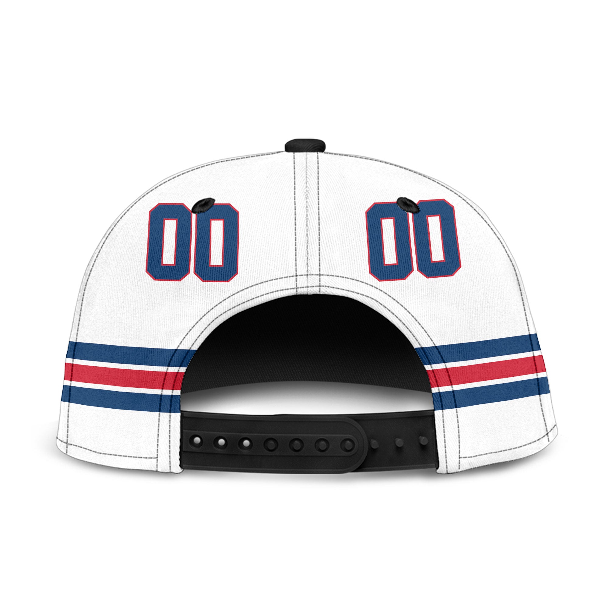 Dominican Republic Snapback Hat Flag & Coat Of Arms Hockey Style