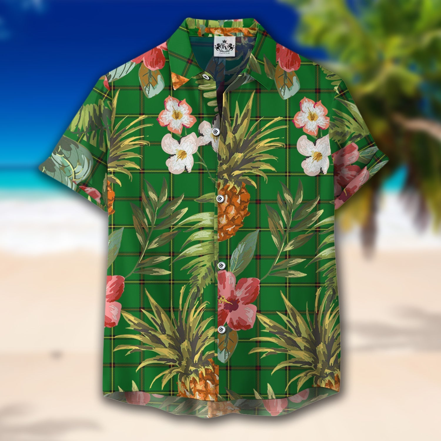 Scottish Tartan Don Clan Hawaiian Shirt Hibiscus - Tropical Garden Style