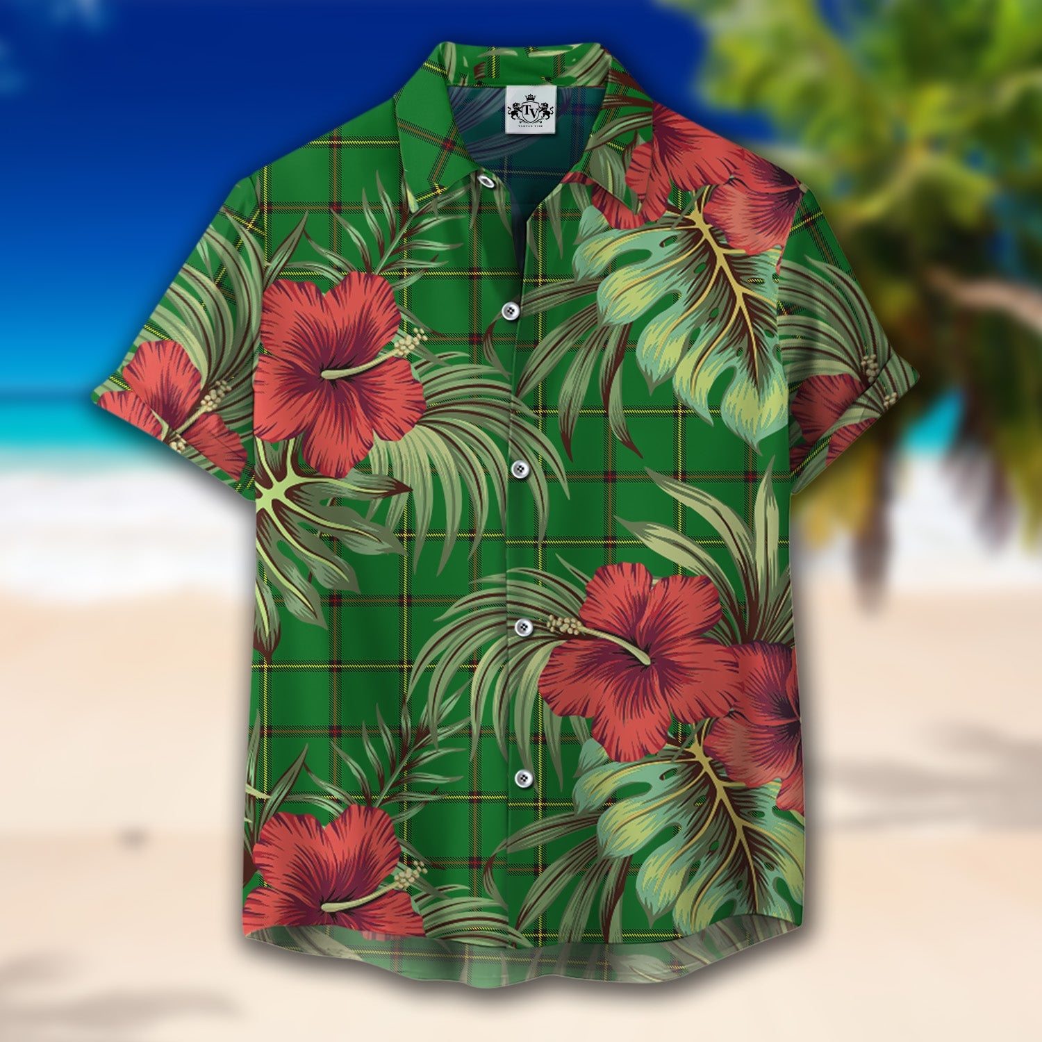 Scottish Tartan Don Clan Hawaiian Shirt Hibiscus - Tropical Garden Style