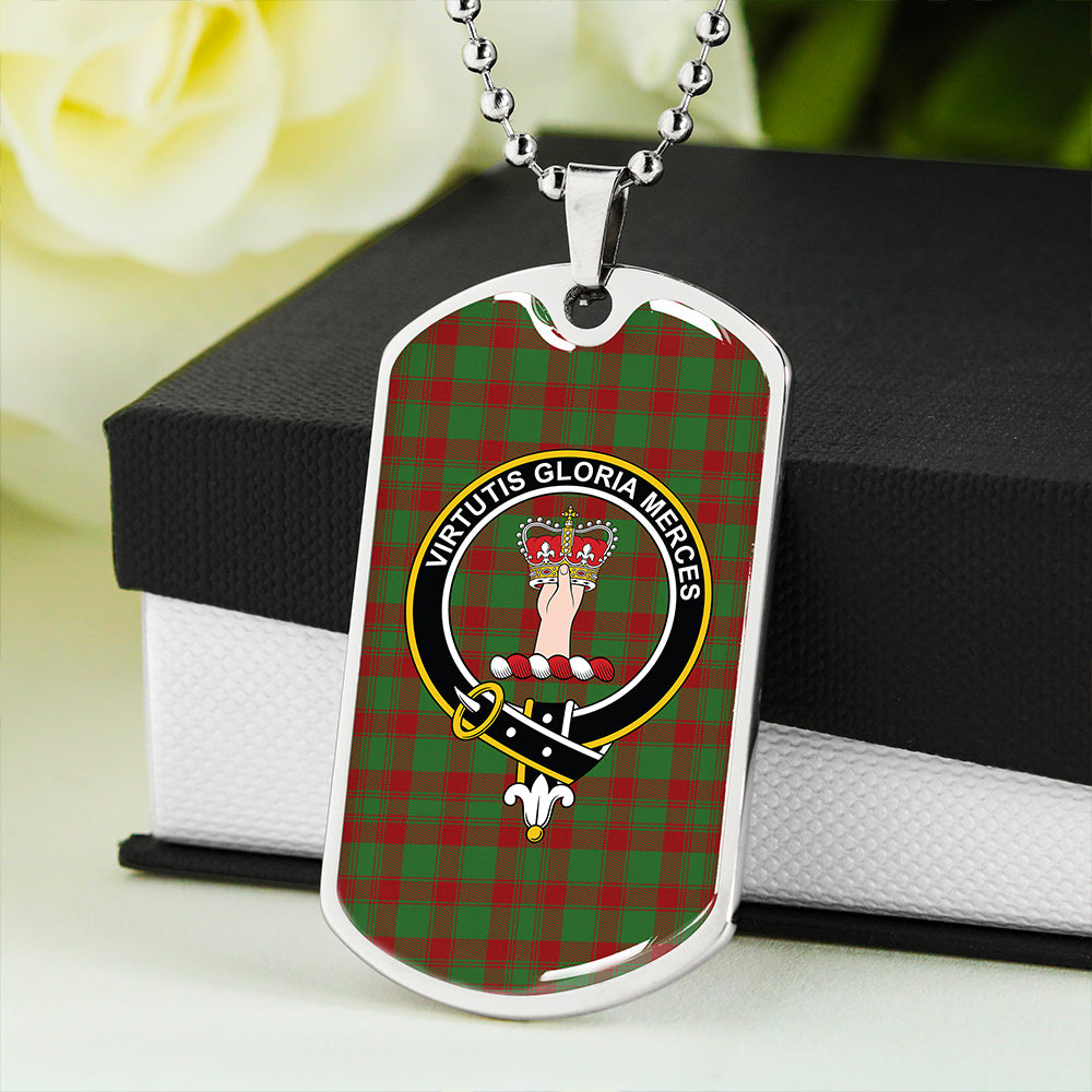 Donachie Modern Clan Badge Classic Tartan Dog Tag Necklace