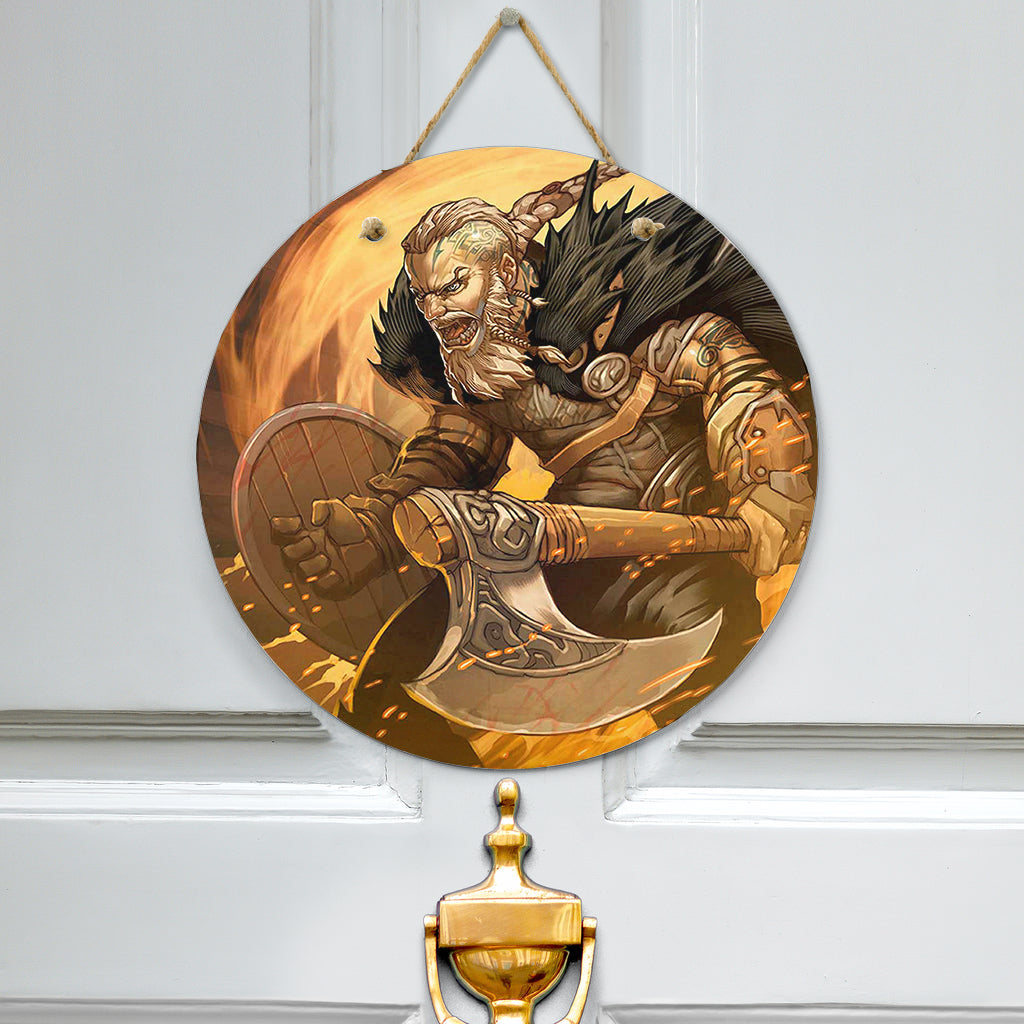 Viking Handing Door Sign Viking Ragnar Lothbrok – To The Closet