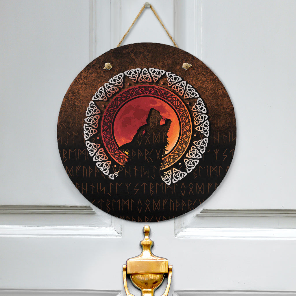 Viking Handing Door Sign Fenrir Norse Wolf Son Of Loki – To The Closet