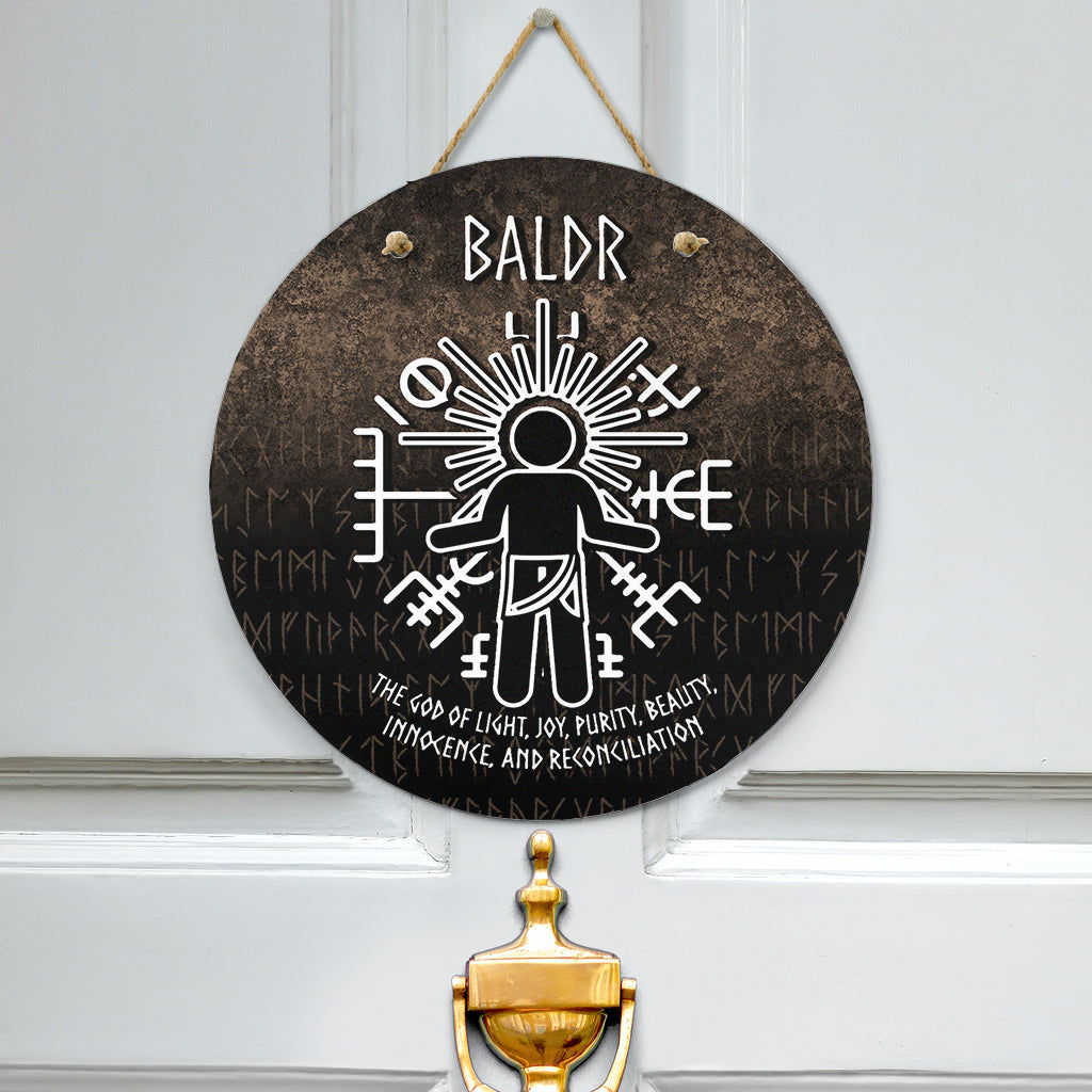 Viking Handing Door Sign Baldr God – To The Closet