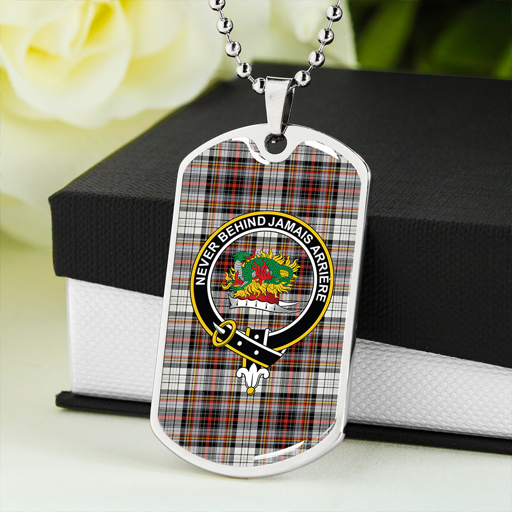 Douglas Dress Ancient Clan Badge Classic Tartan Dog Tag Necklace