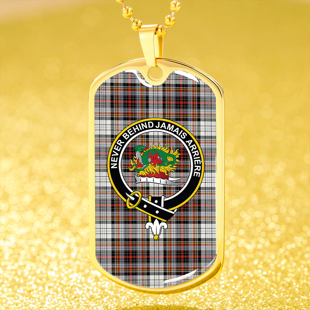 Douglas Dress Ancient Clan Badge Classic Tartan Dog Tag Necklace