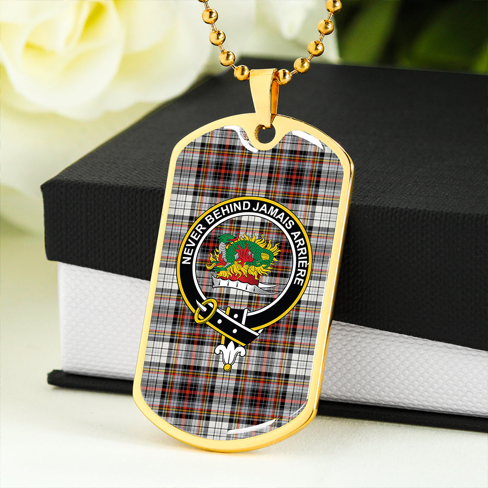 Douglas Dress Ancient Clan Badge Classic Tartan Dog Tag Necklace