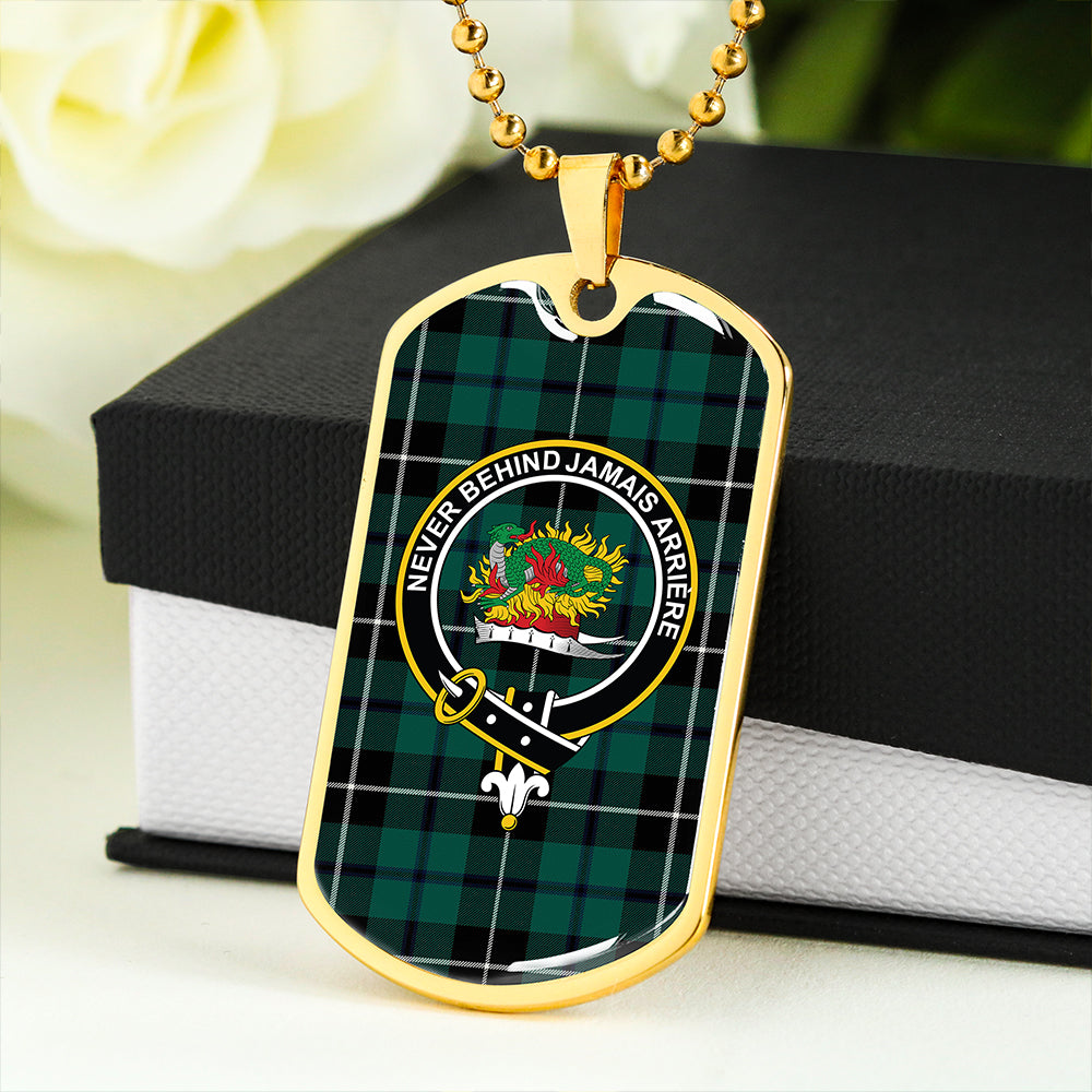 Douglas Modern Clan Badge Classic Tartan Dog Tag Necklace