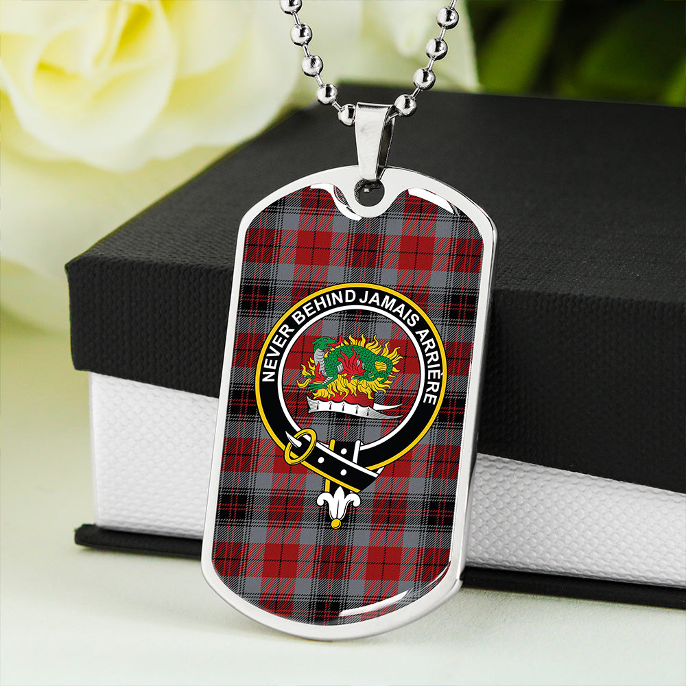 Douglas WCMM Clan Badge Classic Tartan Dog Tag Necklace