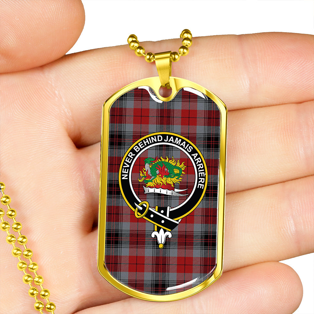 Douglas WCMM Clan Badge Classic Tartan Dog Tag Necklace
