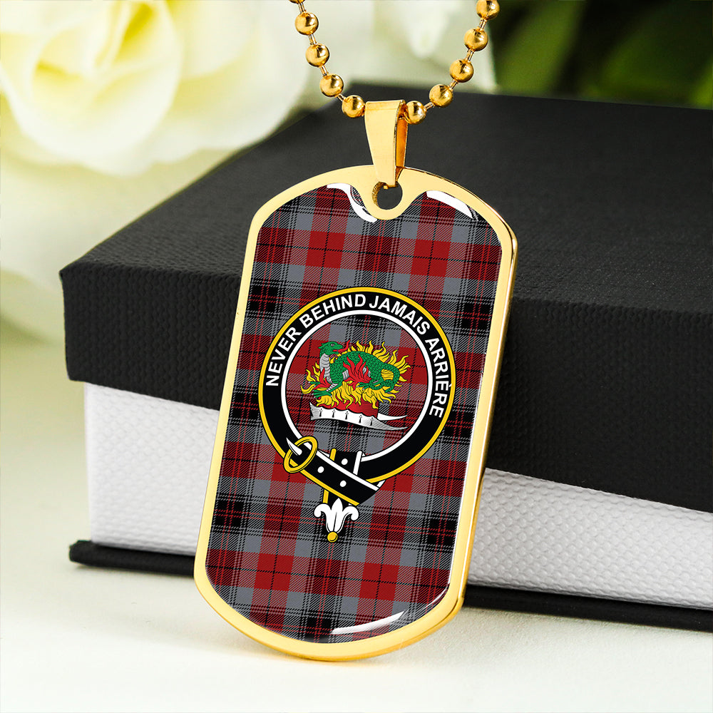 Douglas WCMM Clan Badge Classic Tartan Dog Tag Necklace