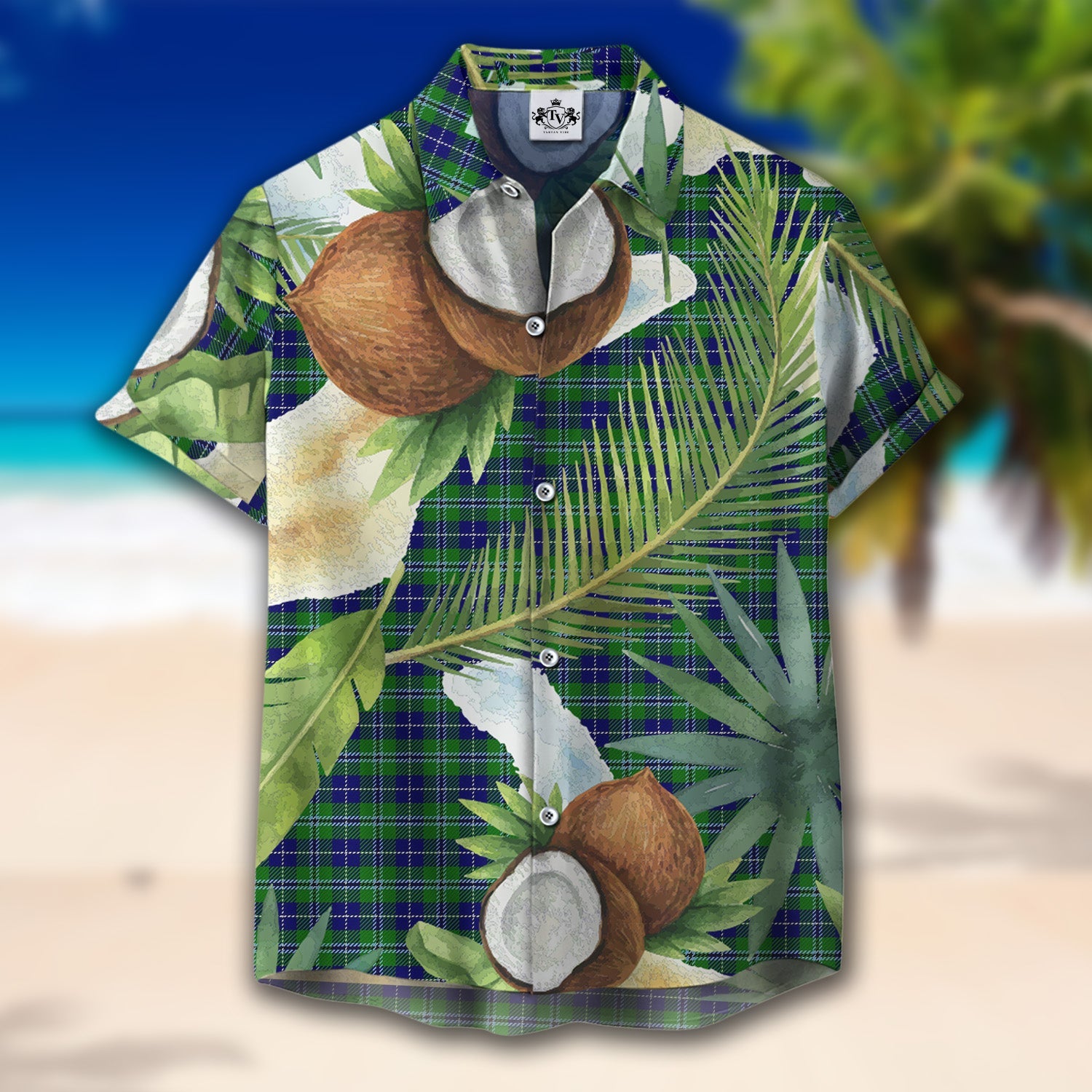 Scottish Tartan Douglas 01 Clan Hawaiian Shirt Hibiscus - Tropical Garden Style