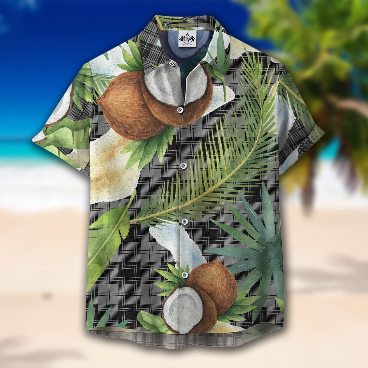 Scottish Tartan Douglas Grey Clan Hawaiian Shirt Hibiscus - Tropical Garden Style