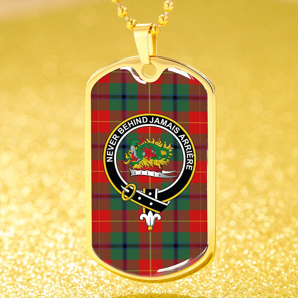 Douglas of Roxburgh Modern Clan Badge Classic Tartan Dog Tag Necklace