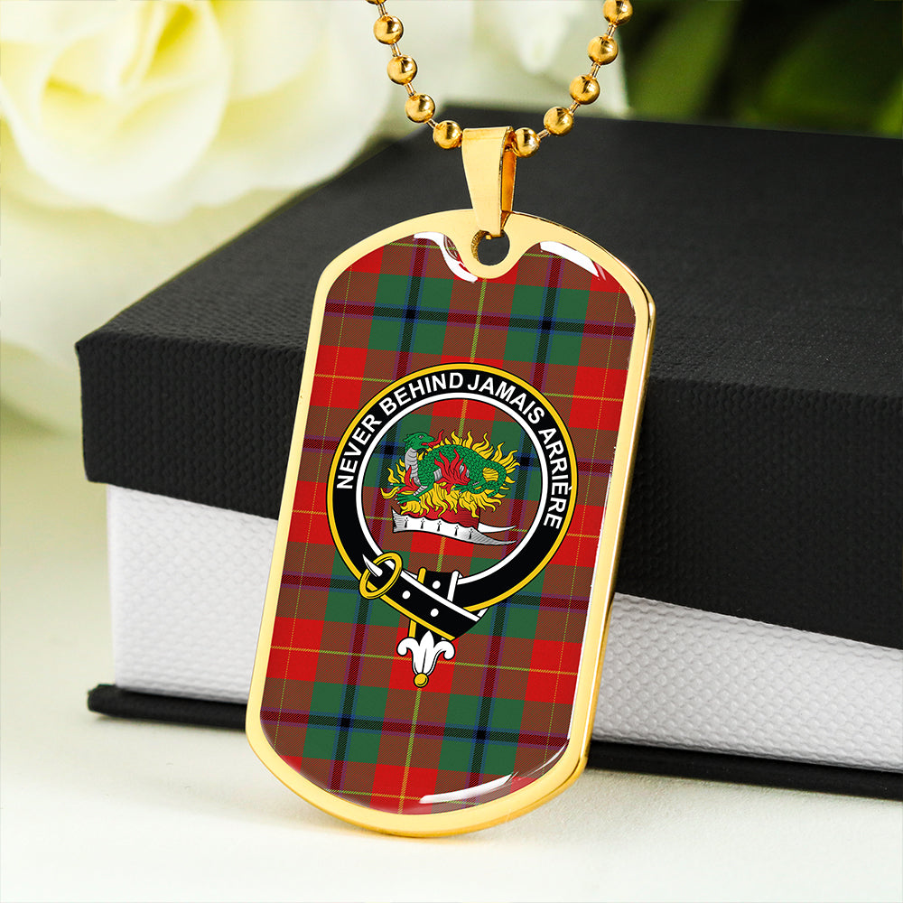 Douglas of Roxburgh Modern Clan Badge Classic Tartan Dog Tag Necklace