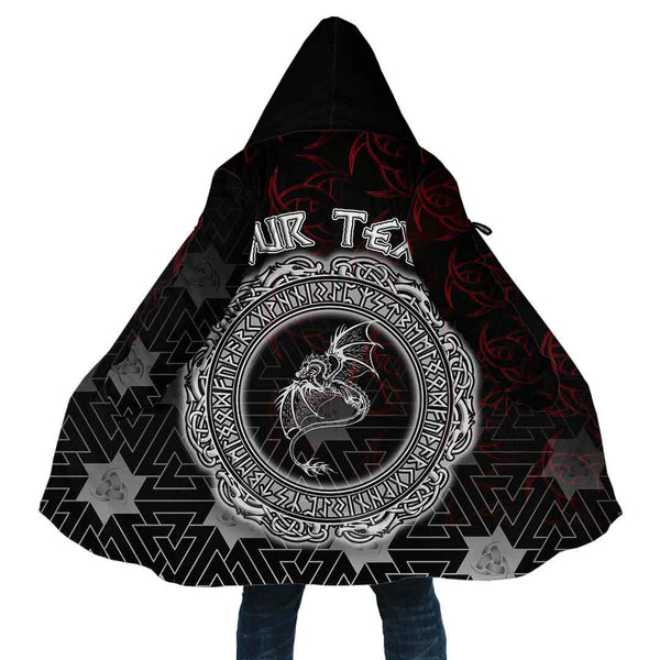 Custom Viking Hooded Coat Dragon 1 Special Style