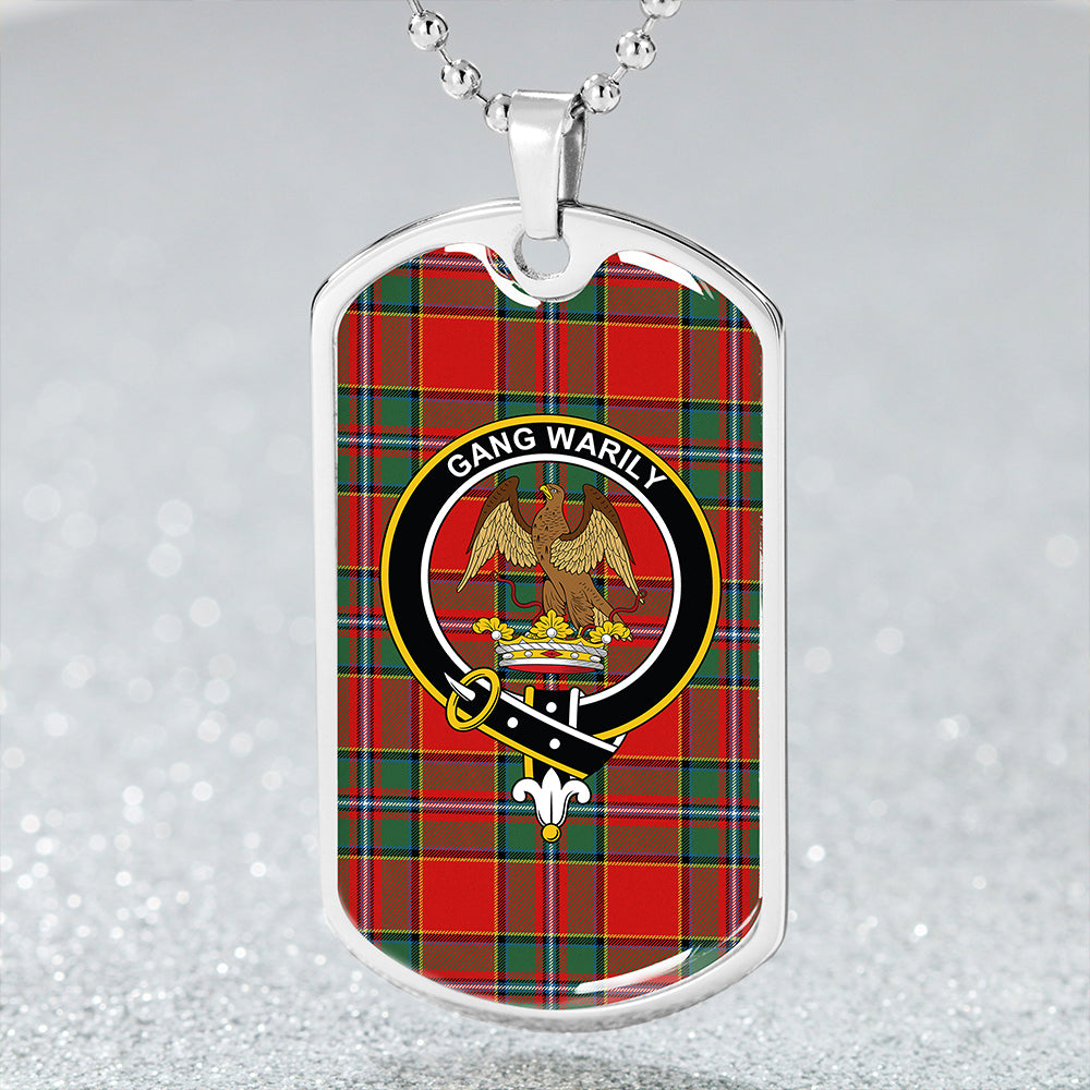 Drummond Modern Clan Badge Classic Tartan Dog Tag Necklace