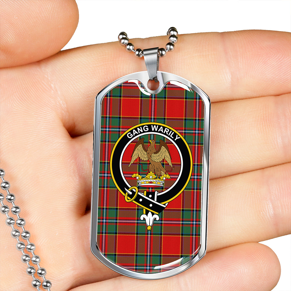 Drummond Modern Clan Badge Classic Tartan Dog Tag Necklace