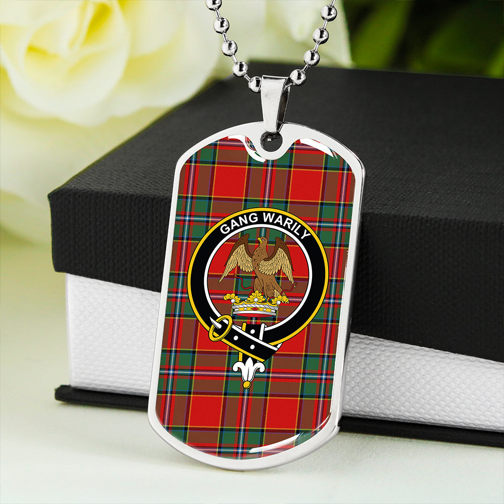 Drummond Modern Clan Badge Classic Tartan Dog Tag Necklace