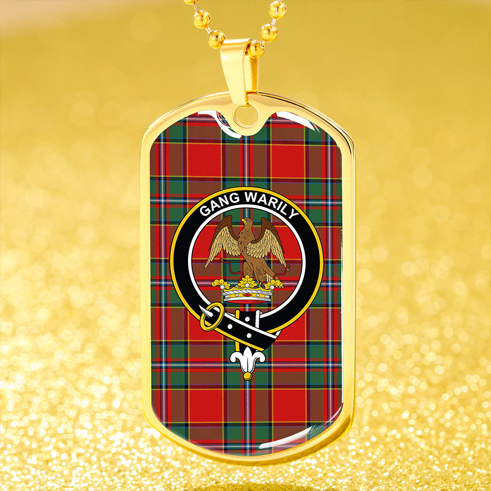 Drummond Modern Clan Badge Classic Tartan Dog Tag Necklace