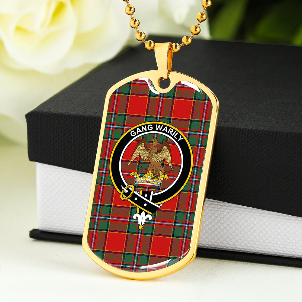 Drummond Modern Clan Badge Classic Tartan Dog Tag Necklace