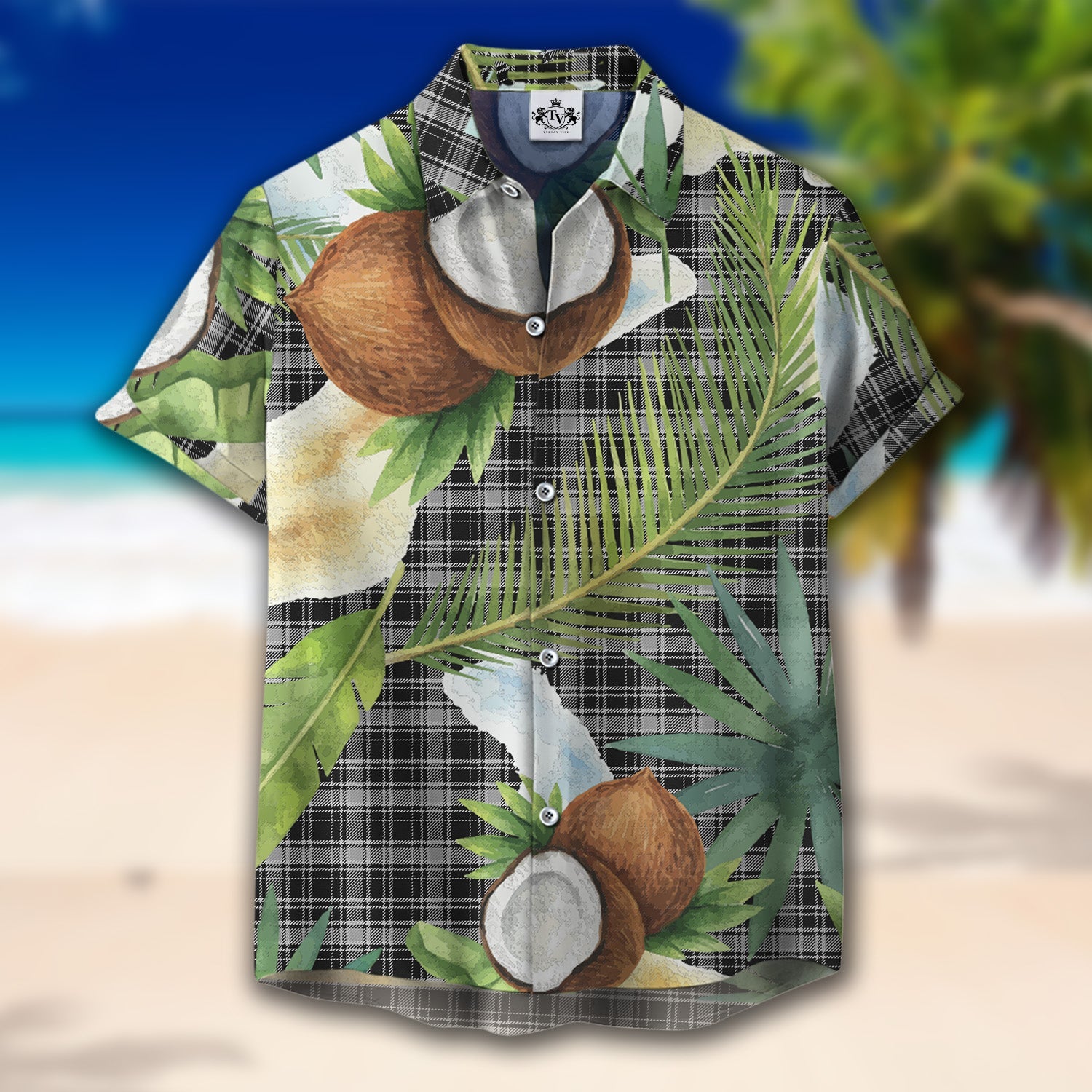 Scottish Tartan Drummond Grey Originaux Clan Hawaiian Shirt Hibiscus - Tropical Garden Style