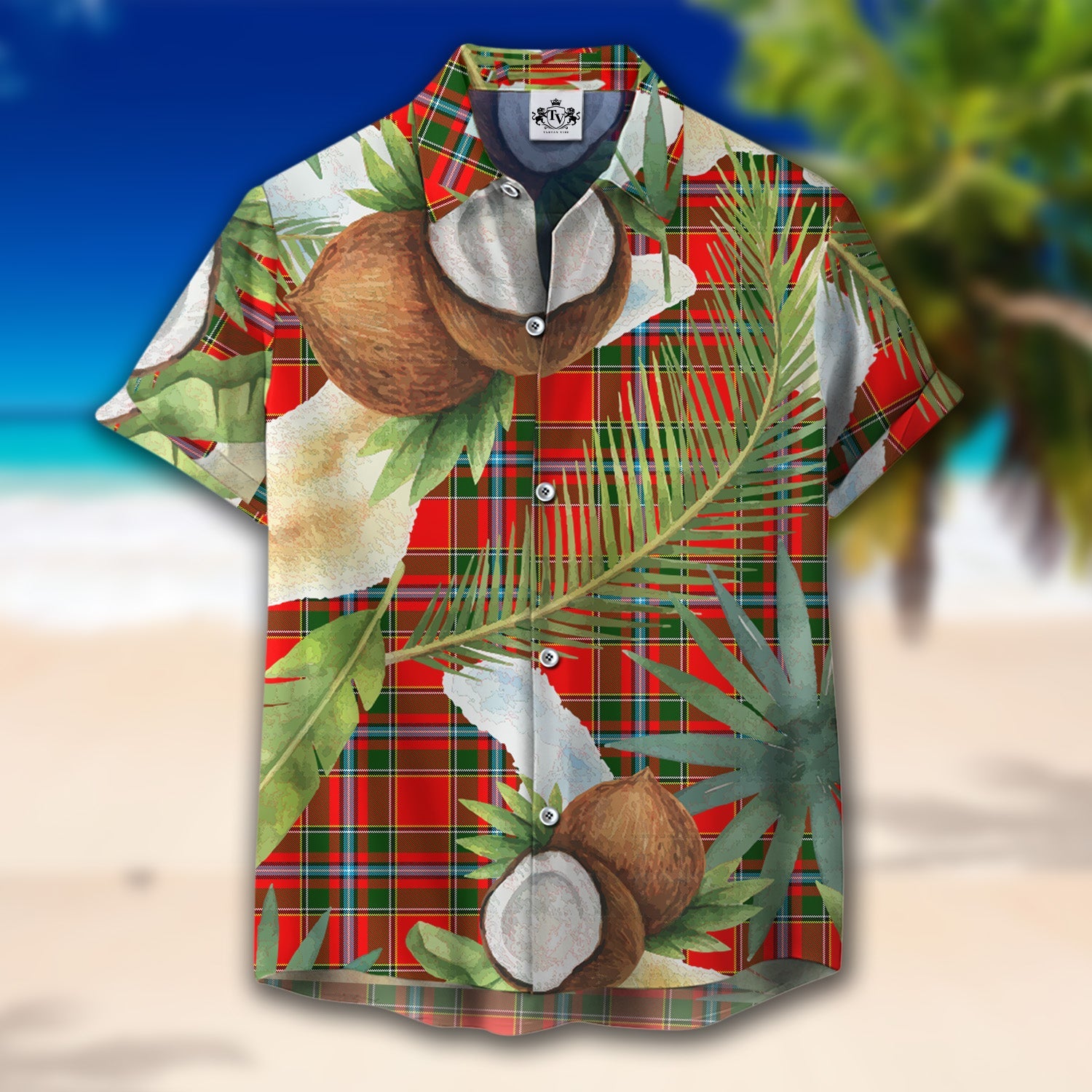 Scottish Tartan Drummond of Perth Clan Hawaiian Shirt Hibiscus - Tropical Garden Style