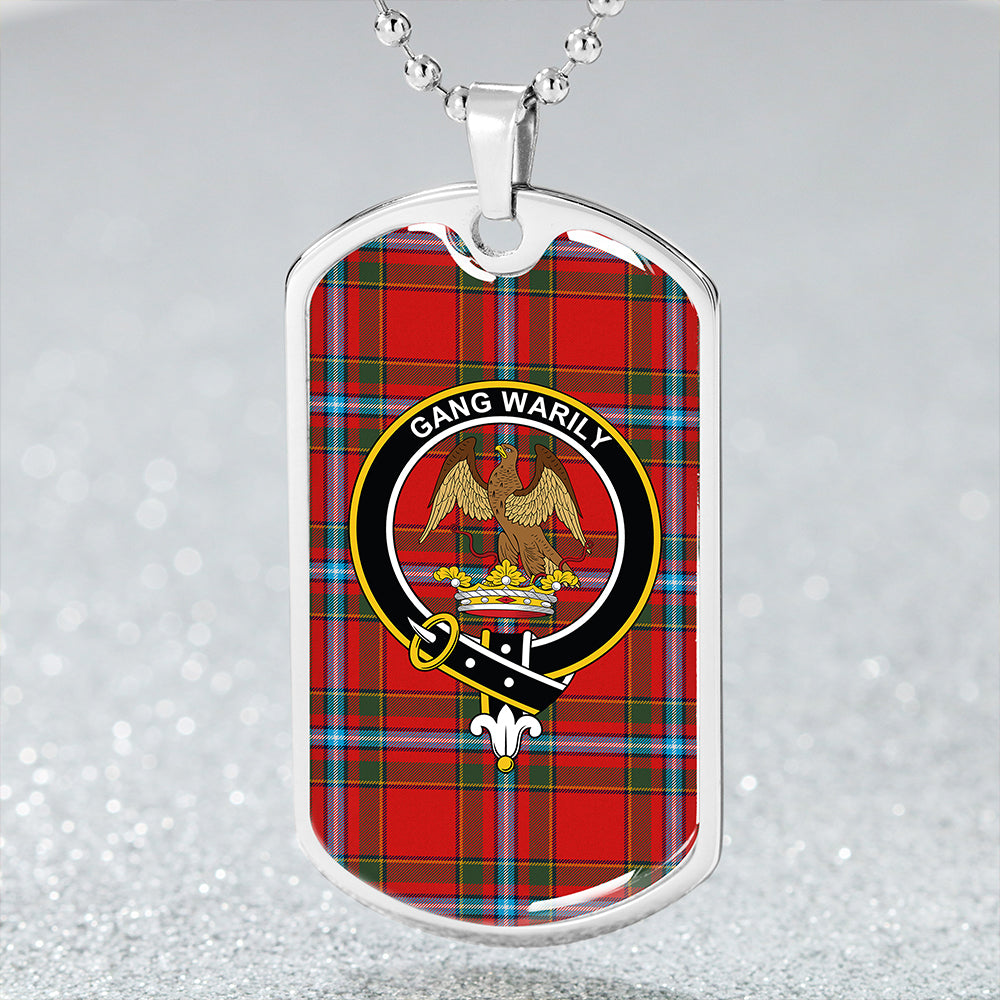 Drummond of Fingask Modern Clan Badge Classic Tartan Dog Tag Necklace
