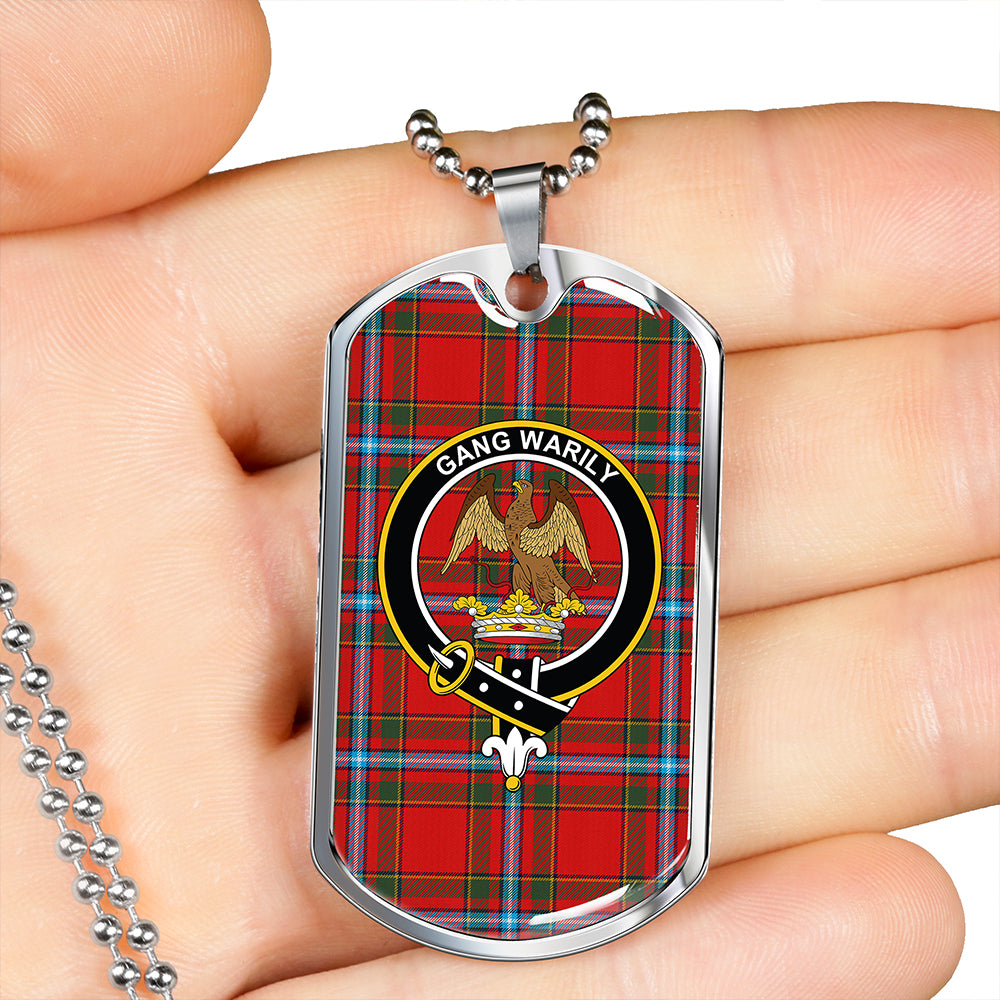 Drummond of Fingask Modern Clan Badge Classic Tartan Dog Tag Necklace