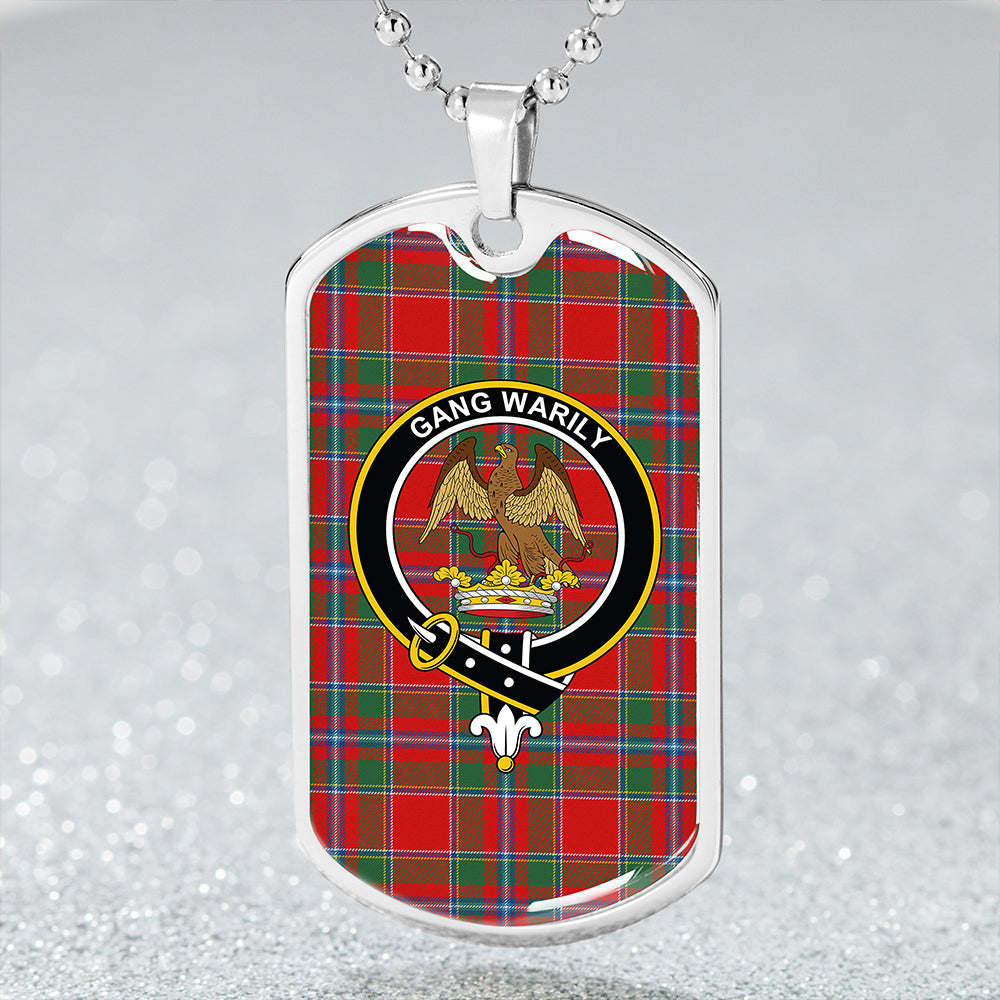 Drummond of Perth Modern Clan Badge Classic Tartan Dog Tag Necklace