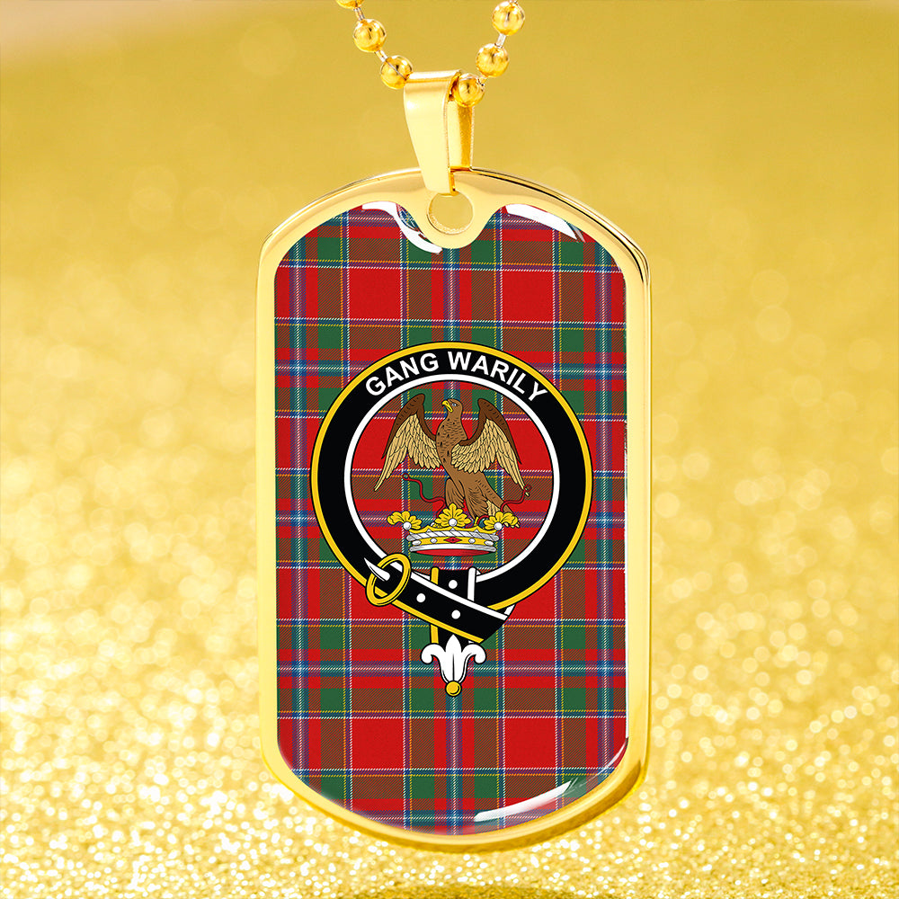 Drummond of Perth Modern Clan Badge Classic Tartan Dog Tag Necklace