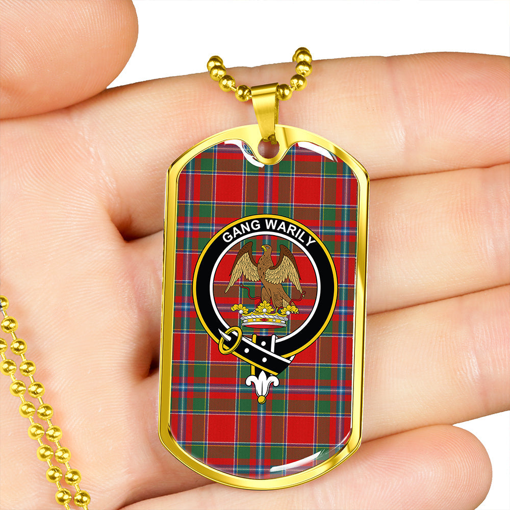 Drummond of Perth Modern Clan Badge Classic Tartan Dog Tag Necklace