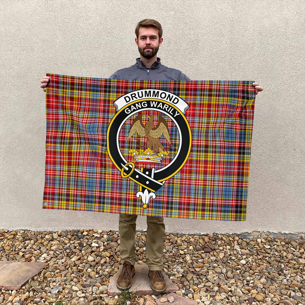Drummond of Perth Tartan Crest House Flag