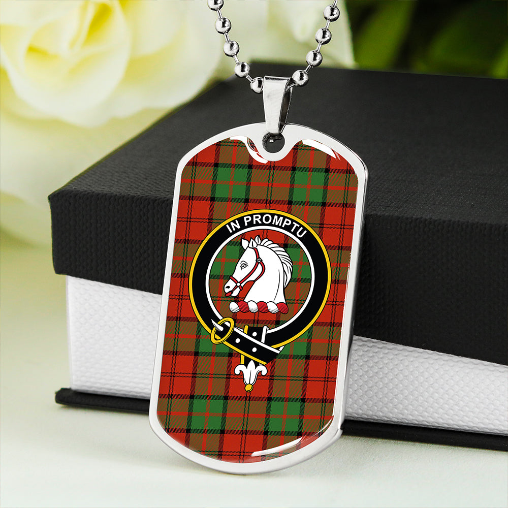 Dunbar Ancient Clan Badge Classic Tartan Dog Tag Necklace