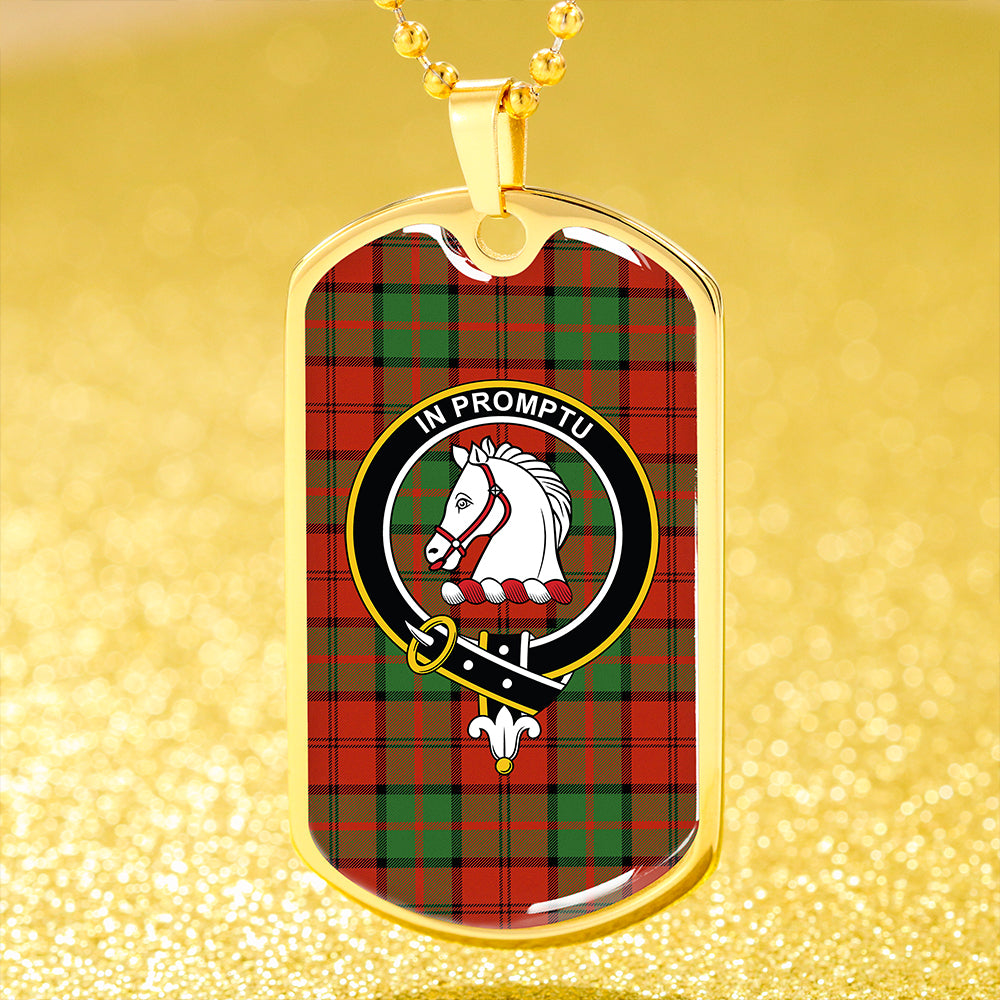 Dunbar Ancient Clan Badge Classic Tartan Dog Tag Necklace