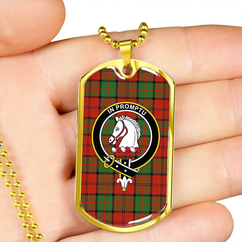Dunbar Ancient Clan Badge Classic Tartan Dog Tag Necklace