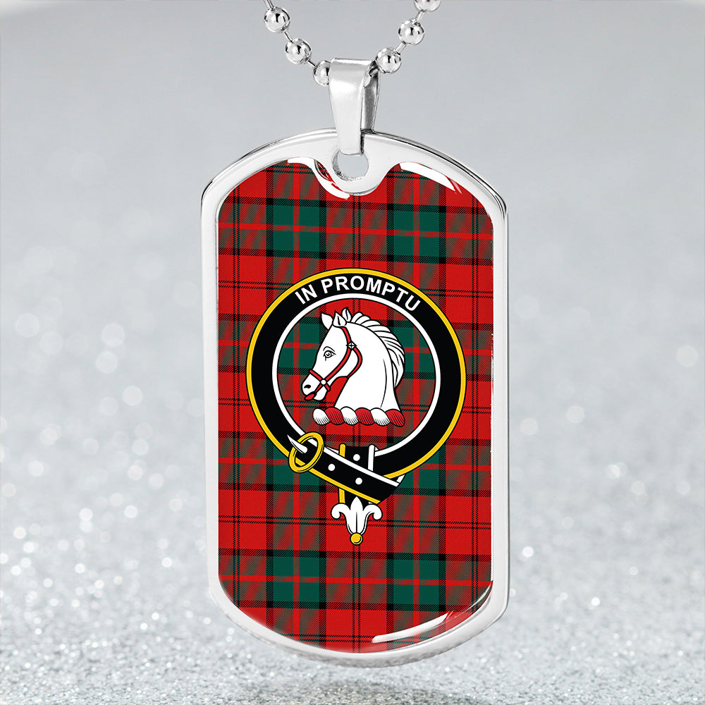 Dunbar Modern Clan Badge Classic Tartan Dog Tag Necklace